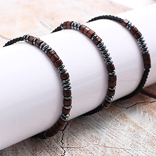 JoycuFF Follow Your Arrow Morse Code Bracelets for Women Men Daughter Son Sister Friends Classmates Birthday Christmas Graduation Jewelry Gifts Cord Wrap Wood Beads Bracelets