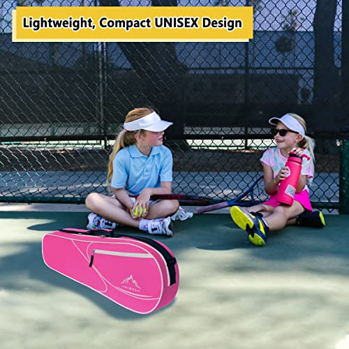 Himal 3 Racquet Tennis-Bag Premium tennis-racket-bag With Protective Pad, Professional or Beginner Tennis Players, Lightweight Tennis Bag for All Ages (Pink)