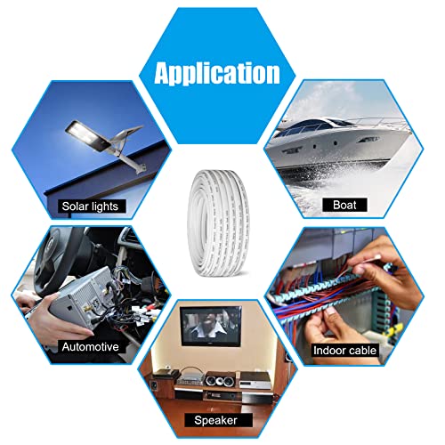 Kimbluth 10 Gauge Triplex Marine Wire Tinned Copper Boat Cable, 10ft 10 AWG Standard USA OFC Oxygen Free Copper Wire for Automotive Boat Speakers Solar Outdoors