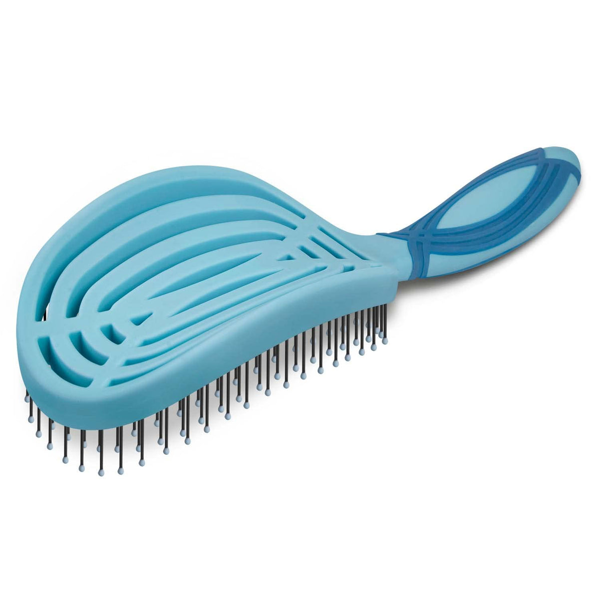 NuWay 4HAIR® DoubleC PRO® U.S. Patented Double Curved Detangling Brush is Hair Dryer Safe (Sea Foam)