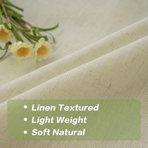 OYRING Pinch Pleated Curtains Light Filtering and Privacy Protection, Faux Linen Curtains Panels Drapery for Living Room Bedroom 84 W x 108 L Inch Easy Hanging with Hooks (1 Panel, White)