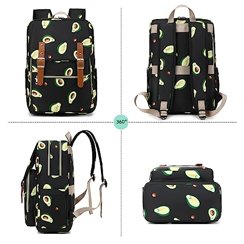 Fuyicat Laptop Backpack for Women Men Travel Business Work, Girls Boys School Backpack College Bookbag Fit 15.6 Inch Notebook (Mint Green)