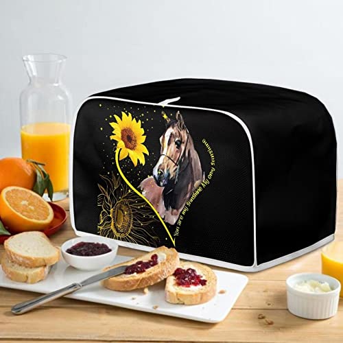 doginthehole Funny Toaster Cover 2 Slice, Colorful Dots Microwave Toaster Oven Cover for Kitchen Appliance Dust Cover Bread Toaster Oven Cloth Cover