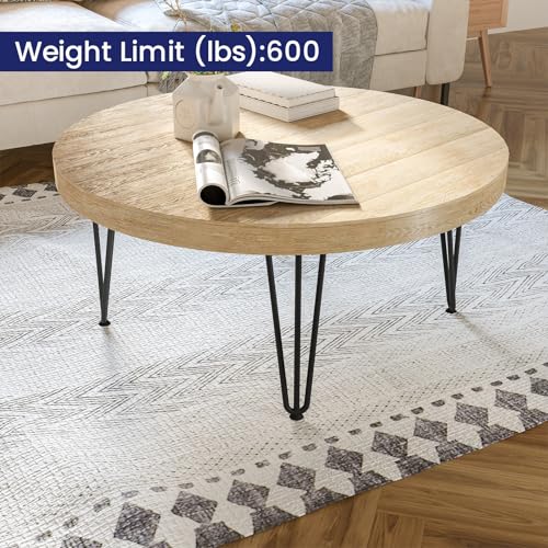 SMARTSTANDARD Hairpin Table Legs 40 Inch, 1/2'' in Diameter 3 Rods, Metal Home DIY Projects for Nightstand, Coffee Table, Dresser with Rubber Floor Protectors, Black, 4PCS