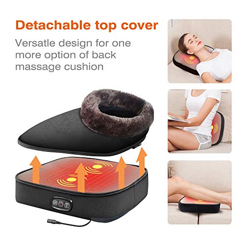 Snailax 3-in-1 Foot Warmer and Vibration Foot Massager & Back Massager with Heat,Fast Heating Pad & 5 Massage Modes, Feet Warmers for Women,Men for Plantar Fasciitis Relief