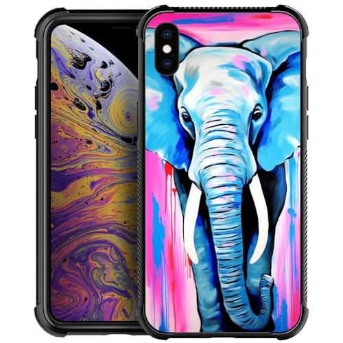 Goodsprout Compatible with iPhone Xs Case Deep Blue Jellyfish Ocean Graphic for Girls,Picture Pattern Design Shockproof Anti-Scratch Hard PC Back Case for iPhone X/XS