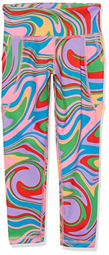 Champion Pockets for Girls, Cute Leggings for Kids', 21", Geo Swirl