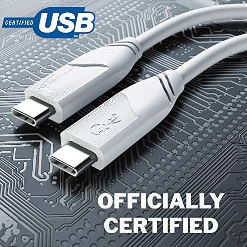 8K USB C Cable, All-Purpose – USB4, Officially Certified – 3ft (transfers Data and 8K Video at 40Gbps, 100W Charging Power, Universal Data/Charging/Monitor Cable, White) by CableDirect