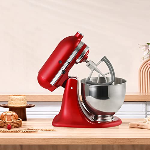 Flex Edge Beater for KitchenAid Tilt-Head Stand Mixer, 4.5-5 Quart Flat Beater Paddle with Flexible Silicone Edges Bowl Scraper, Grey