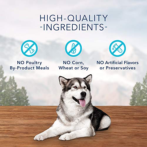 Blue Buffalo Wilderness Denali Biscuits High Protein Grain Free Crunchy Dog Treats, Wild Salmon, Venison, & Halibut 8-oz bag