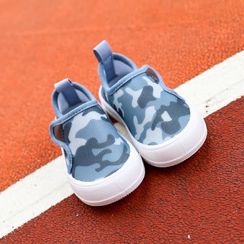 Toandon Girls Boys Kids Sneakers Loafer Shoes Slip On Toddler Sequins Glimmer Glitter Canvas Sparkle Low Top Non Slip Rubber Sole Lightweight Breathable Walking Outdoor Fashion Casual Grey Size 2