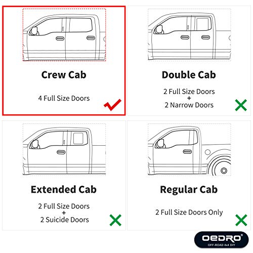 oEdRo Upgraded Rear Under Seat Storage Box Compatible with 2014-2018 Chevrolet Silverado/GMC Sierra 1500, 2015-2019 Silverado/Sierra 2500HD 3500 HD Crew Cab - Unique Black 2-in-1 Underseat Organizer