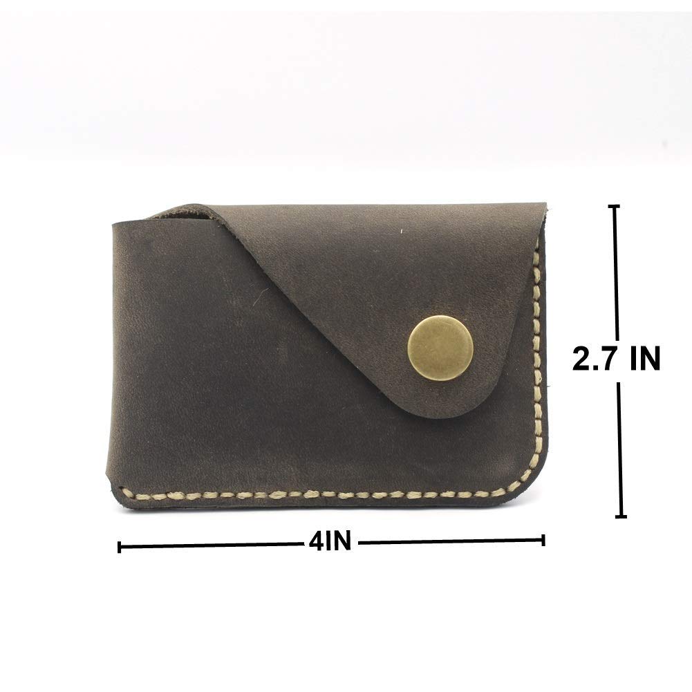 Handmade Genuine Leather Front Pocket Minimalist Card Case Slim Wallet business card holder Credit Card Wallet