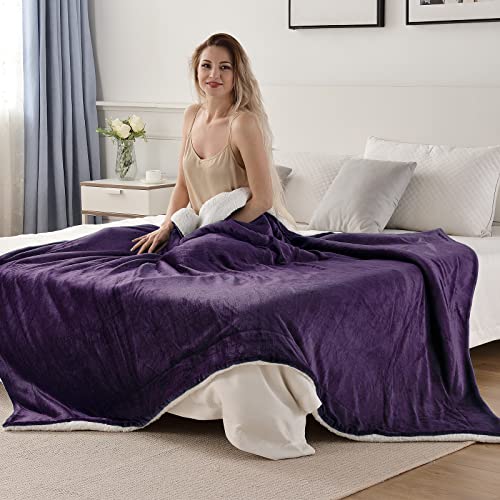SOCHOW Sherpa Fleece Throw Blanket, Double-Sided Super Soft Luxurious Plush Blanket Twin Size, Malachite Green, 60x80 inches