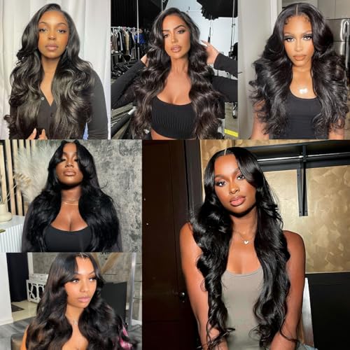 Oxcart 12A Human Hair Bundles 24 26 28 Inch Body Wave Bundles Human Hair Brazilian Hair 3 Bundles Human Hair for Women Human Hair Weave Extensions Natural Color