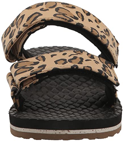 Volcom Women's ECO Recliner Slide Sandal, Leopard, 5