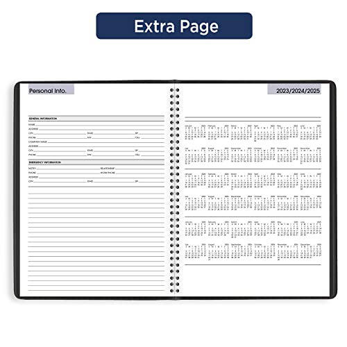 AT-A-GLANCE 2024 Weekly Planner, DayMinder, Quarter-Hourly Appointment Book, 8" x 11", Large, Black (G5200024)