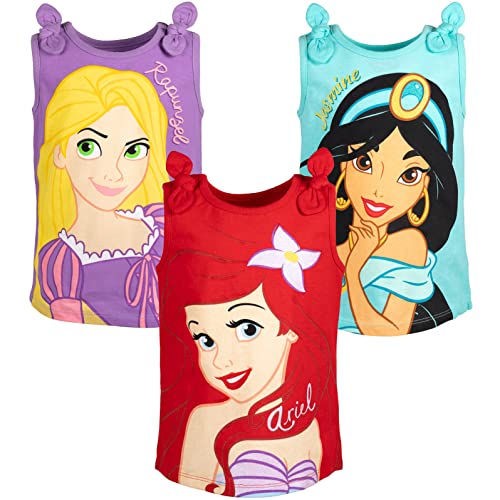 Disney Princess Ariel Jasmine Rapunzel Infant Baby Girls 3 Pack Tank Tops 18 Months