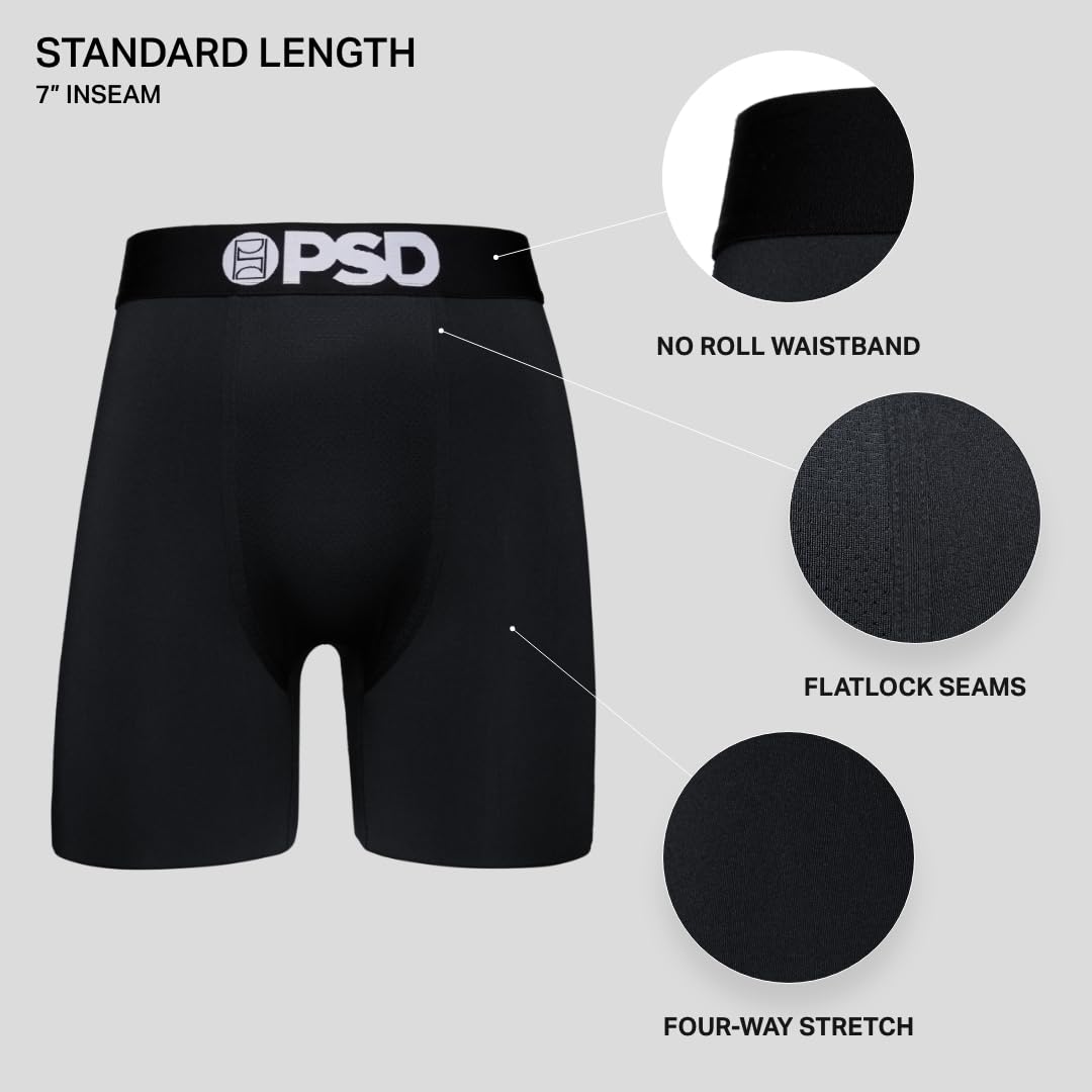 PSD Men's Monogram Luxe 3-Pack Boxer Briefs, Multi, XL