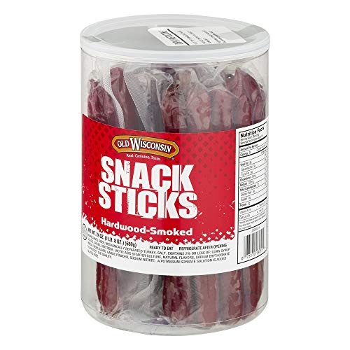 OLD WISCONSIN Beef Snack Sticks, High Protein, Gluten Free, 24 Ounce Resealable Jar