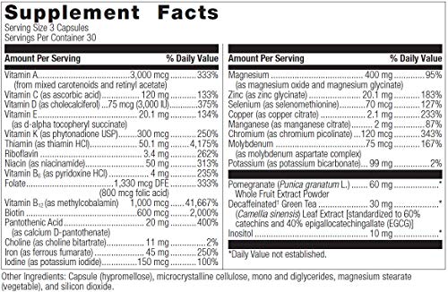 Bariatric Advantage Ultra Multivitamin with Iron - Ultra Multi with Iron - Capsule Format Multivitamin - Provides Full Complex of B Vitamins - with Vitamin C, Chromium & More - 90 Capsules