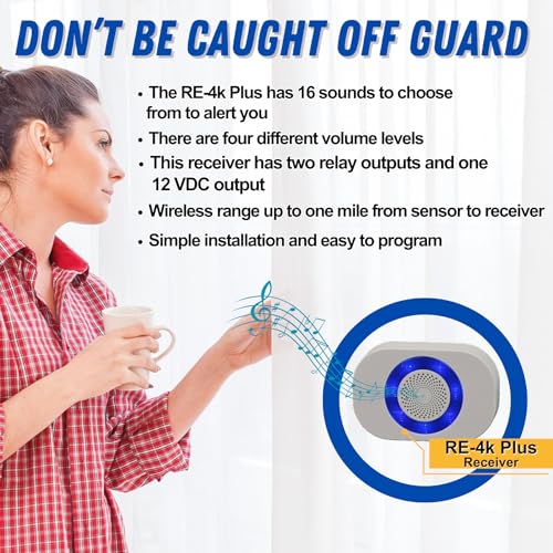 Dakota Alert SBA-4k Plus Solar Break Beam Driveway Alarm Kit - Long Range, Outdoor, Weatherproof, Up to 1 Mile Wireless Range - Includes SBB-4000 Transmitter & RE-4k Plus Receiver | Property Alarms