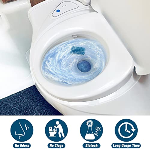 Eazy2hD 50 Packs RV Toilet Treatment Holding Tank Deodorizer for RV Black Tank Chemicals Breaking Down for Camper Portable Porta Potty (Blue)