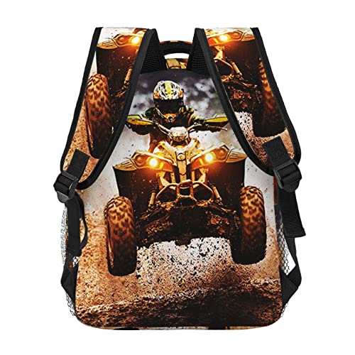 Motocross Dirt Bike Backpack for Boys Girls Men, Travel Laptop Casual College Daypack Back to School Bag One Size