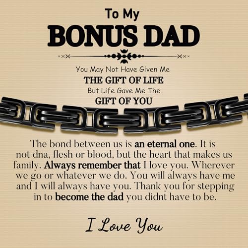 JoycuFF Gifts for Men Gift for Husband Anniversary Birthday Gifts for Him from Wife To My Husband Man Bracelet Stainless Steel Bracelets for Men Gifts for Him Husband Black Mens Bracelets 9 In