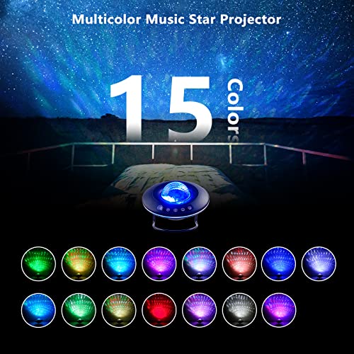 LooEooDoo LED Star Projector Light, Galaxy Lighting, Moon Nebula Night Lamp with Base, Remote Control and Battery Operated for Gaming Room, Home Theater, Bedroom, or Mood Ambiance (Blue)