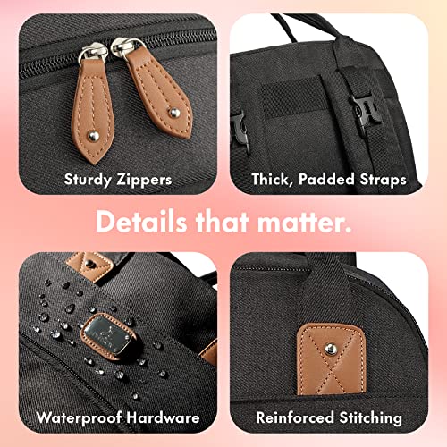 Dikaslon Diaper Bag Backpack with Portable Changing Pad, Pacifier Case and Stroller Straps, Large Unisex Baby Bags for Boys Girls, Multipurpose Travel Back Pack Moms Dads, Purple