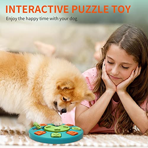 NPET Dog Puzzle Toy, Interactive Dog Toys Dog Enrichment Toys, IQ Training & Mental Enrichment Pet Toys for Small & Medium Dogs (Green, Level 2)