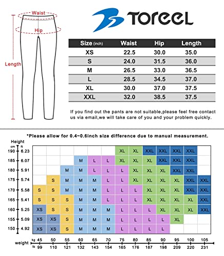 TOREEL Yoga Pants with Pockets Leggings for Women Tummy Control High Waisted Leggings with Pockets Workout Athletic Yoga