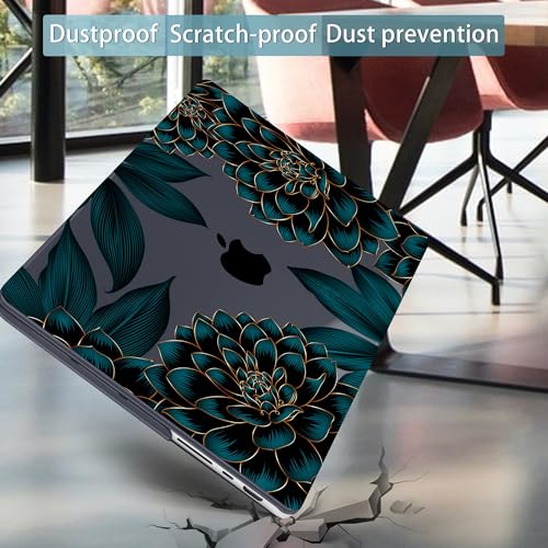 Mektron for MacBook Pro 14 inch Case 2023 Release M3 A2918 A2992 Compatible with 2022 2021 Release M2 A2779 M1 A2442 Pro/Max, Printed Plastic Hard Shell Laptop Cover,Garden Flowers