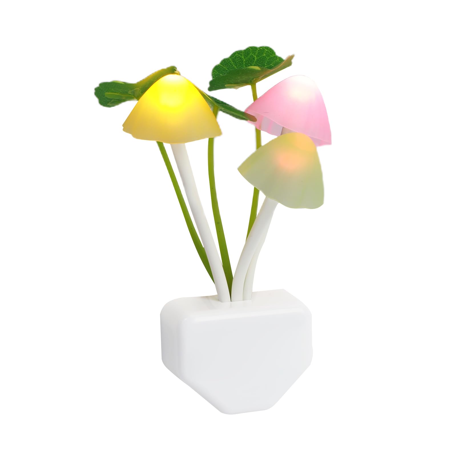 Cute Night Light, Sensor Led Night Light, Creative Mushroom LED Color Changing Plug-in LED Avatar Night Light Bed Saving Light Lamp Romantic (Multicolor)