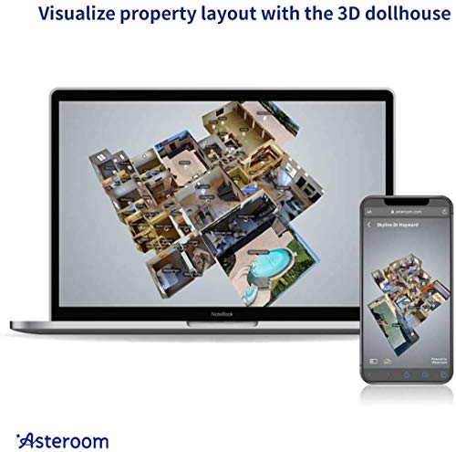 Asteroom 360 Camera 3D Virtual Tour Real Estate Kit - Gear Includes: Tripod, Digital Camera Rotator, Fisheye Cam Lens (Asteroom Phone Case Not Included, Purchased Separately on Amazon)