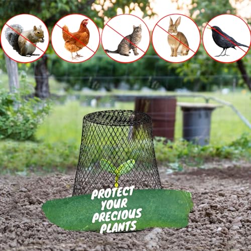 Sapbontchi Garden Cloches for Plants, Chicken Wire Plant Covers Plant Protectors from Animals Plant Protector Metal Plant Cages to Keep Rabbits Out Bunnies Chicken Squirrels Bird Out