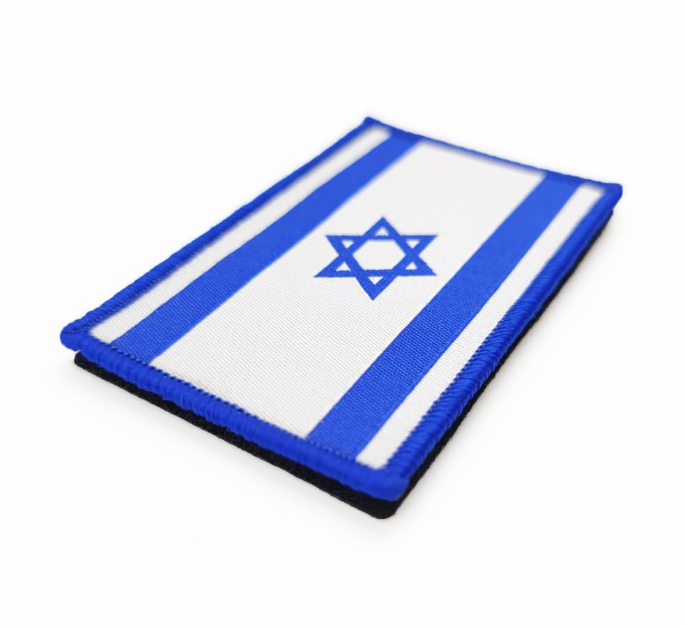 Overdecor Israel Israeli Flag Patch Tactical Military Patches - Hook and Loop Fastener, 2 Pack