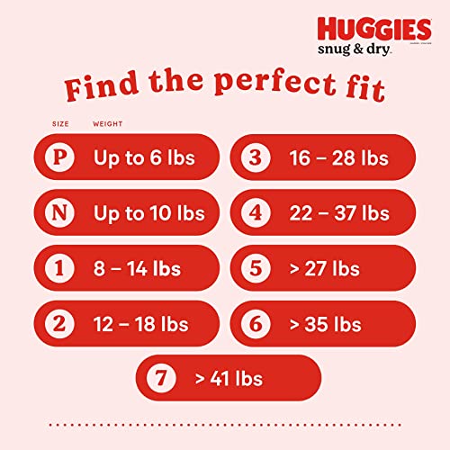 Huggies Size 2 Diapers, Snug & Dry Baby Diapers, Size 2 (12-18 lbs), 100 Count