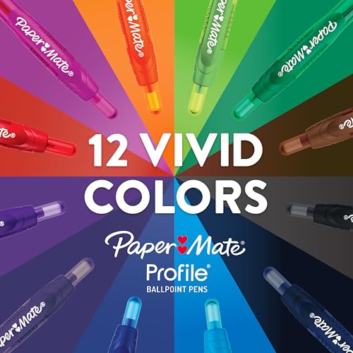 Paper Mate Profile Retractable Ballpoint Pens Bold Point (1.4mm) Black 36 Count