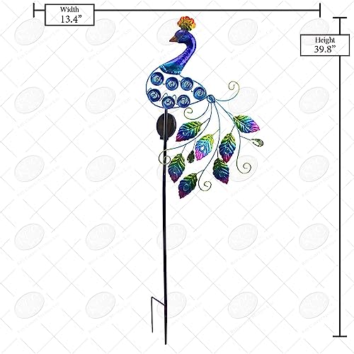 Red Carpet Studios 34357 Solar Stake, Peacock