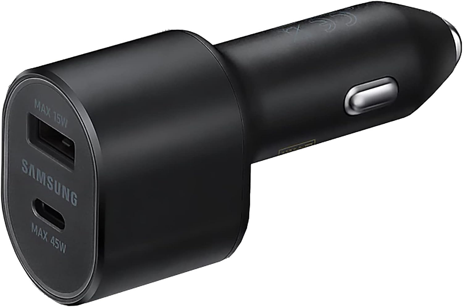 Samsung Super Fast Dual Car Charger (45W+15W) Dual Ports USB-C & USB-A - Black - EP-L5300XBEGWW