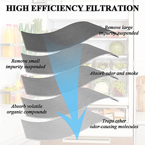 Funmit Refrigerator Air Filter Replacement Compatible with Frigidaire PAULTRA Pure Air Ultra and Electrolux EAFCBF Fridge Replace 242061001, 242047801, 242047804-3 Pack
