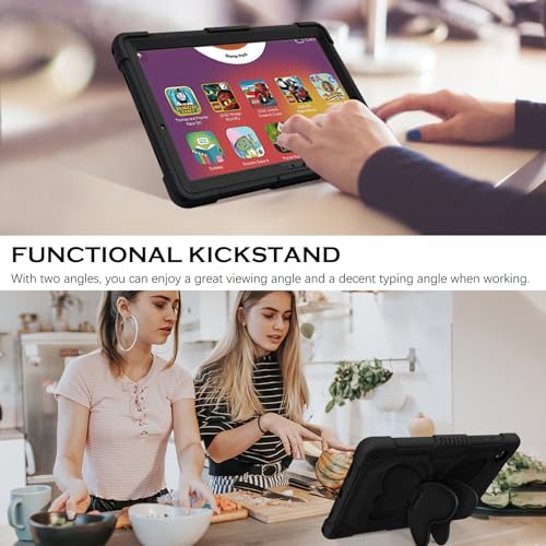 YINLAI for Samsung Galaxy Tab A8 Case, Galaxy Tab A8 10.5 Case Kids Girls Women Children Butterfly Kickstand Shockproof Protective Tablet Cover for Samsung Tab A8 10.5 inch [SM-X200/X205/X207],Black