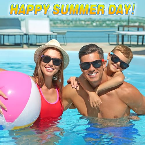 YADIYA Kids Sunglasses Bulk, 12Pack kids sunglasses party favors, 80s Retro Party Favors For Kids 8-12 4-8, Sunglasses For Kids Adults With UV400 Protection, Beach Pool Party Favors For Kids Adults…