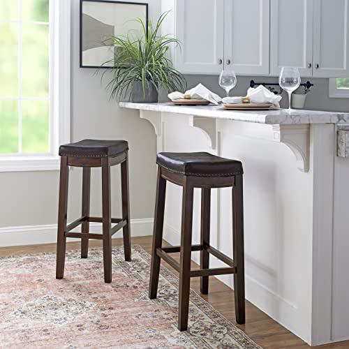 Linon Home Décor Kingston, 32" x 18.75" x 13.25", Model Number: 55816BRNPU-01-KD-U