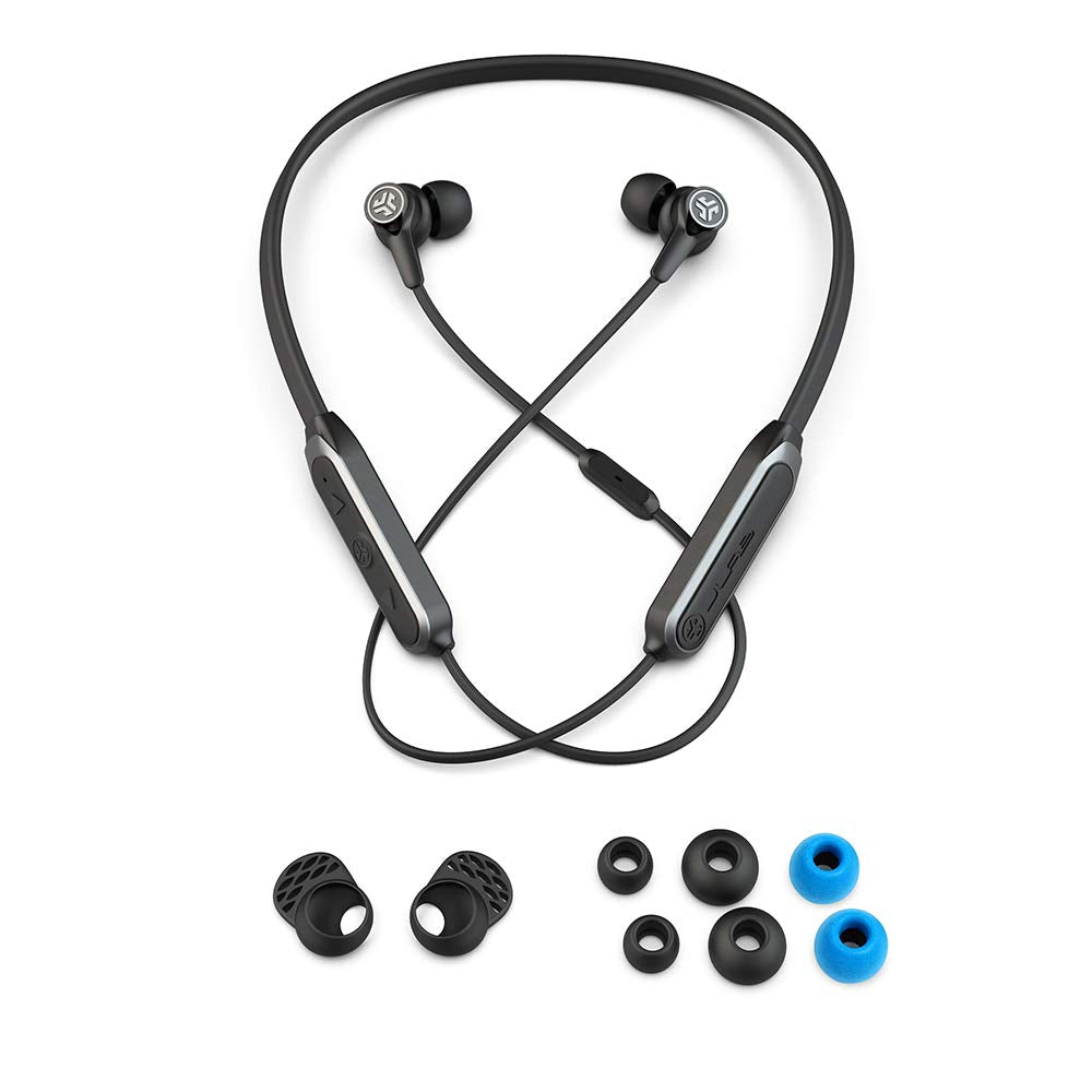 JLab Epic ANC Earbuds, Active Noise Canceling, Be Aware Audio, Bluetooth 5, 25+ Hour Battery Life, IP54 Sweat Resistant, Universal Music Control, Bluetooth Headphones, Black