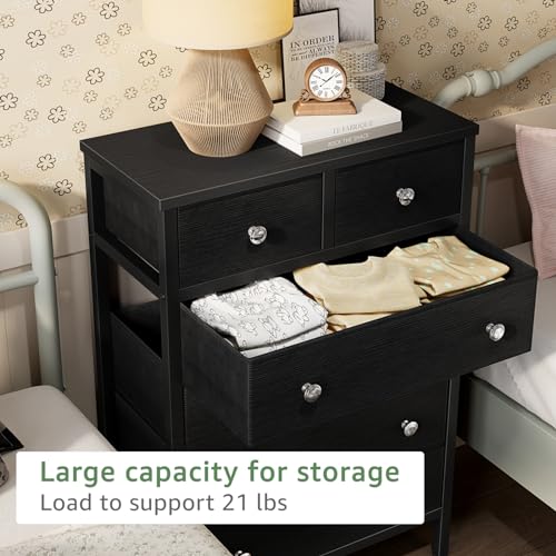 BOLUO White Chest of Drawers for Bedroom Dresser with 6 Drawer Fabric Dressers for Closet Girls Modern
