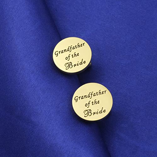 Grandfather of The Groom Grandfather of The Bride Cufflinks Set Anniversary Wedding Party Gift Grandpa Gift (Grandfather bride Cuff RG)