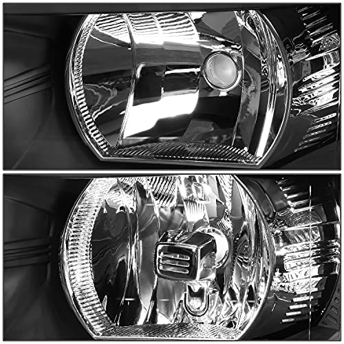 DNA Motoring HL-OH-CSIL07-BK-CL1 Pair of Black Housing Headlights Compatible with 07-13 Silverado 1500 / 07-14 Silverado 2500 3500 & HD Models